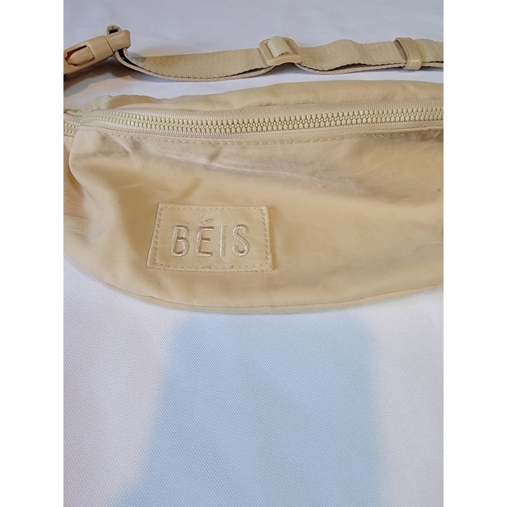 Beige Nylon Waist Pack Backpack